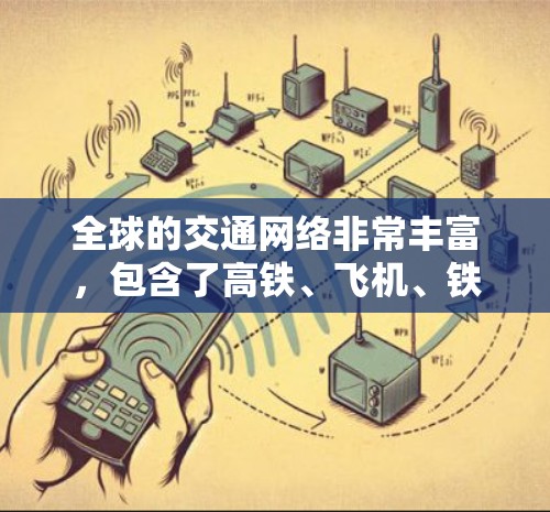 全球的交通网络非常丰富，包含了高铁、飞机、铁路等多种运输方式。以下是全球主要的交通线路和分布情况