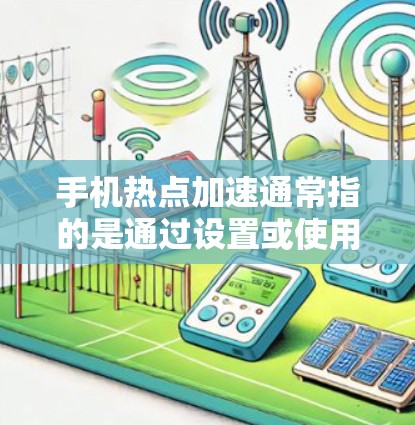 手机热点加速通常指的是通过设置或使用特定的加速软件来提升手机的运行速度和网络连接速度。以下是关于手机热点加速的常见方法和建议 手机热点加速通常指的是通过设置或使用特定的加速软件来提升手机的运行速度和网络连接速度。以下是关于手机热点加速的常见方法和建议