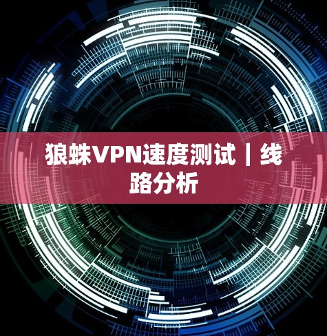 狼蛛VPN速度测试|线路分析 狼蛛VPN速度测试|线路分析