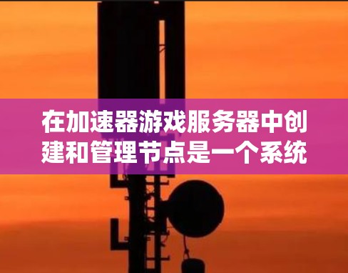在加速器游戏服务器中创建和管理节点是一个系统工程，涉及多个步骤和配置。以下是一步步的指南，帮助你顺利完成节点管理