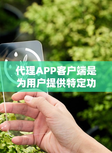 代理APP客户端是为用户提供特定功能的第三方APP,通常用于获取实时信息、视频通话或在线支付等。以下是对代理APP客户端的详细分析 代理APP客户端是为用户提供特定功能的第三方APP,通常用于获取实时信息、视频通话或在线支付等。以下是对代理APP客户端的详细分析